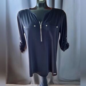Ellen Tracy 1/4 Zip Comfy Top